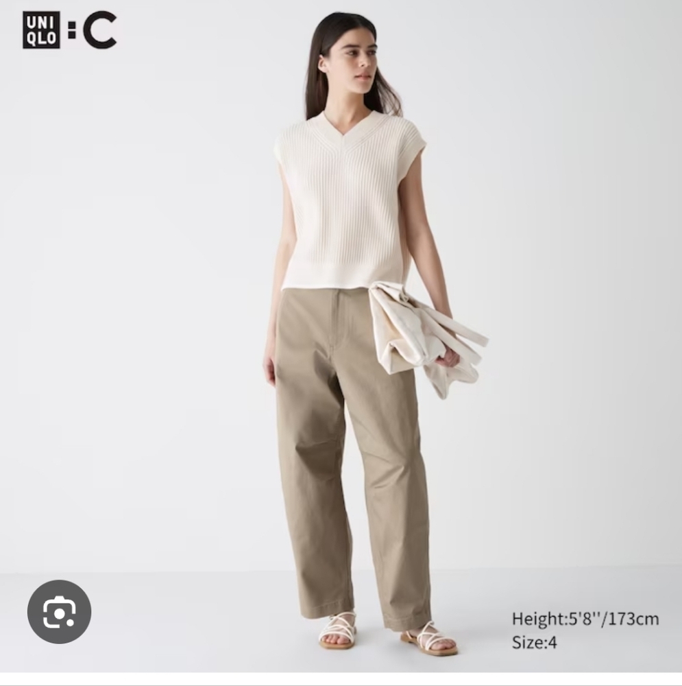 Uniqlo C WIDE LEG PANTS Cream